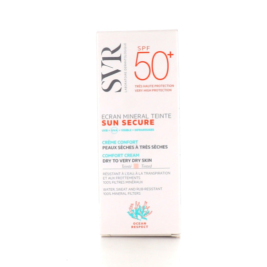 Ecran minéral teinté SPF 50+ SVR Sun Secure - Crème solaire teintée