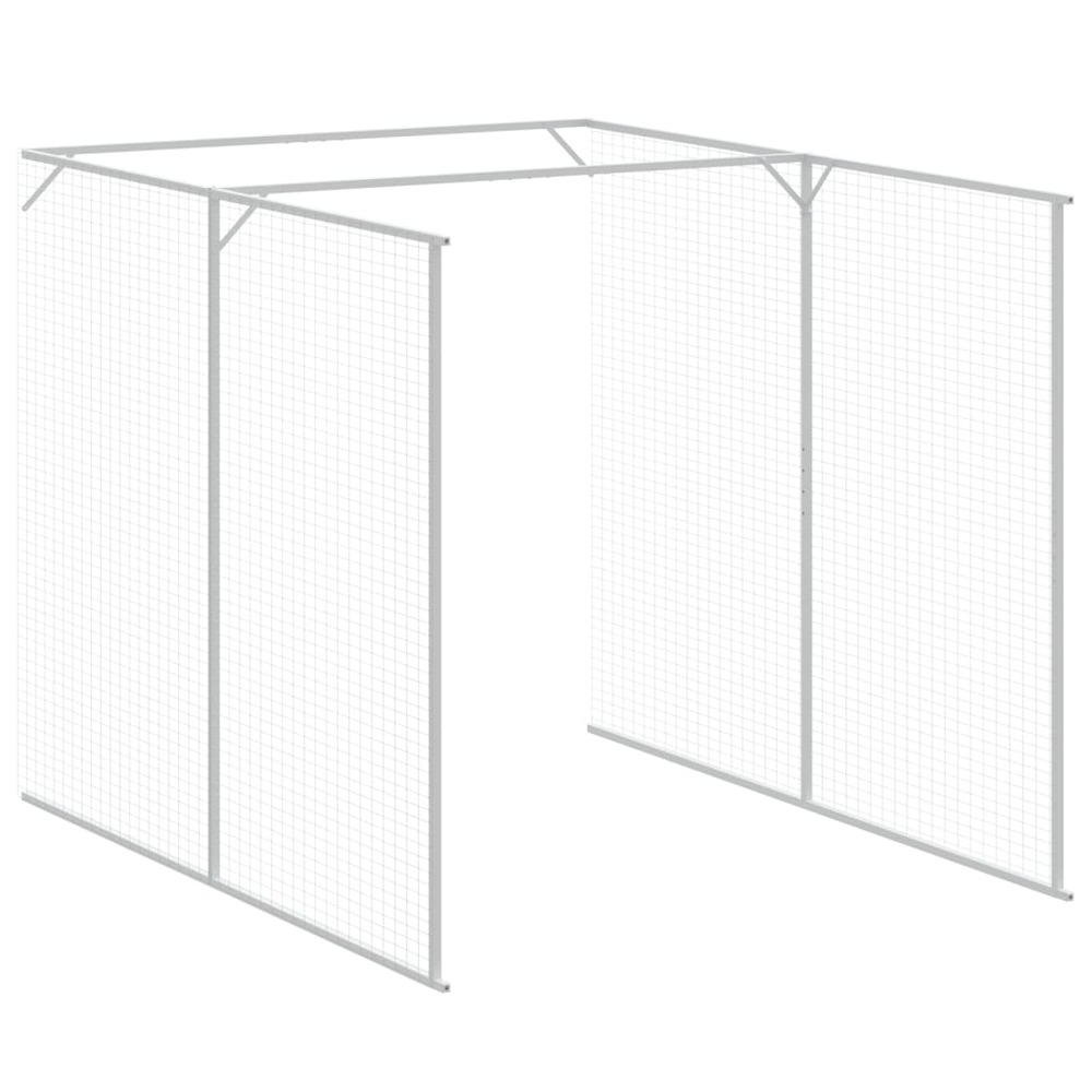 Niche pour chien avec cour anthracite 165x455x181 cm