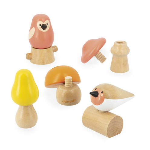 Oiseaux et champignons à visser - partenariat WWF® - JANOD