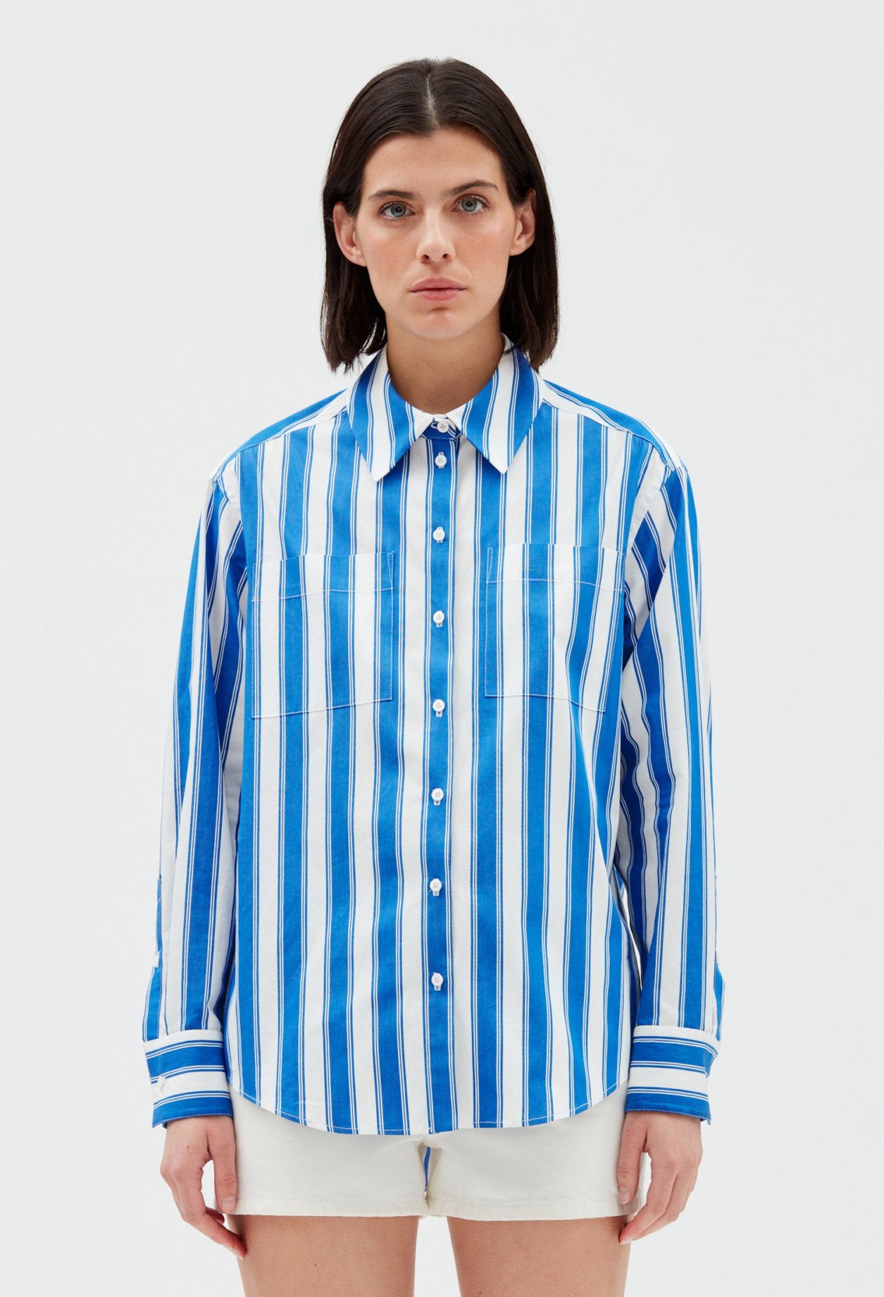 Chemise rayures bleue