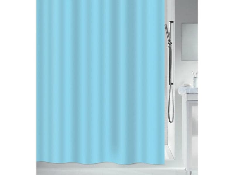 MSV Duschvorhang Romana 180 x 180 cm, Hellblau Badevorhang in Hellblau