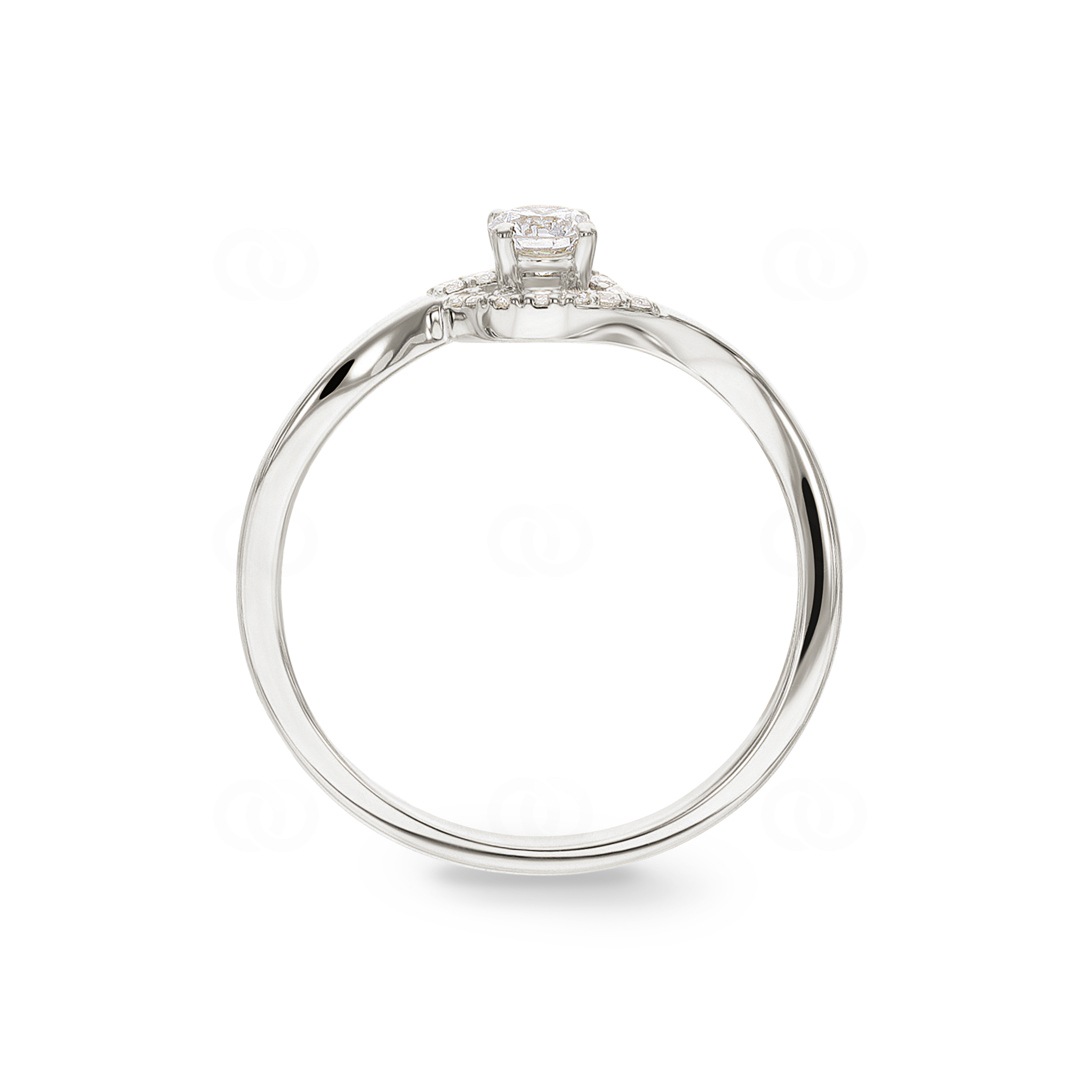 0.25 Karat Diamantring 750/18 K Weissgold