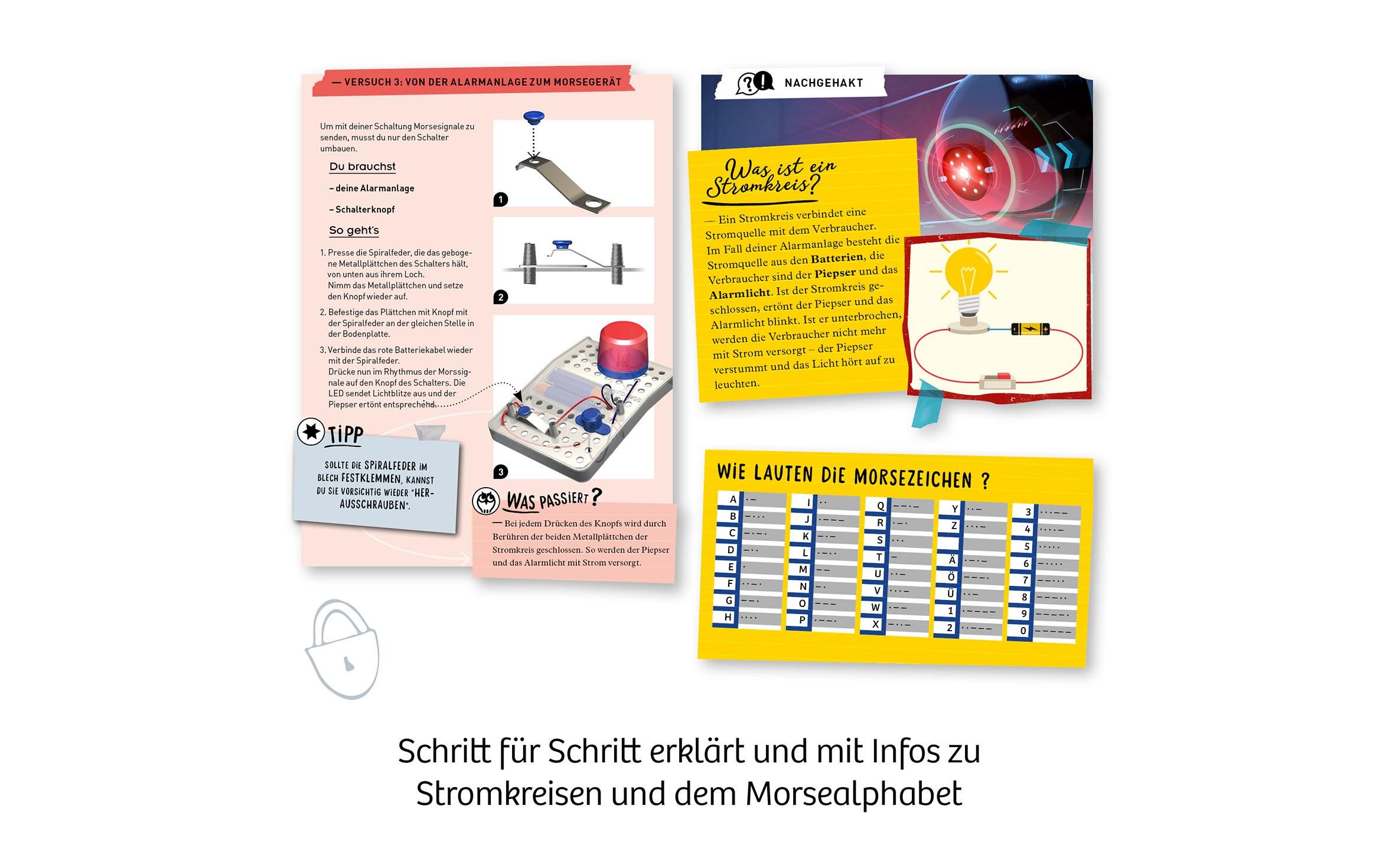 Experimentierkasten Elektro-AlarmBausatz mit Warnlicht und Sirene