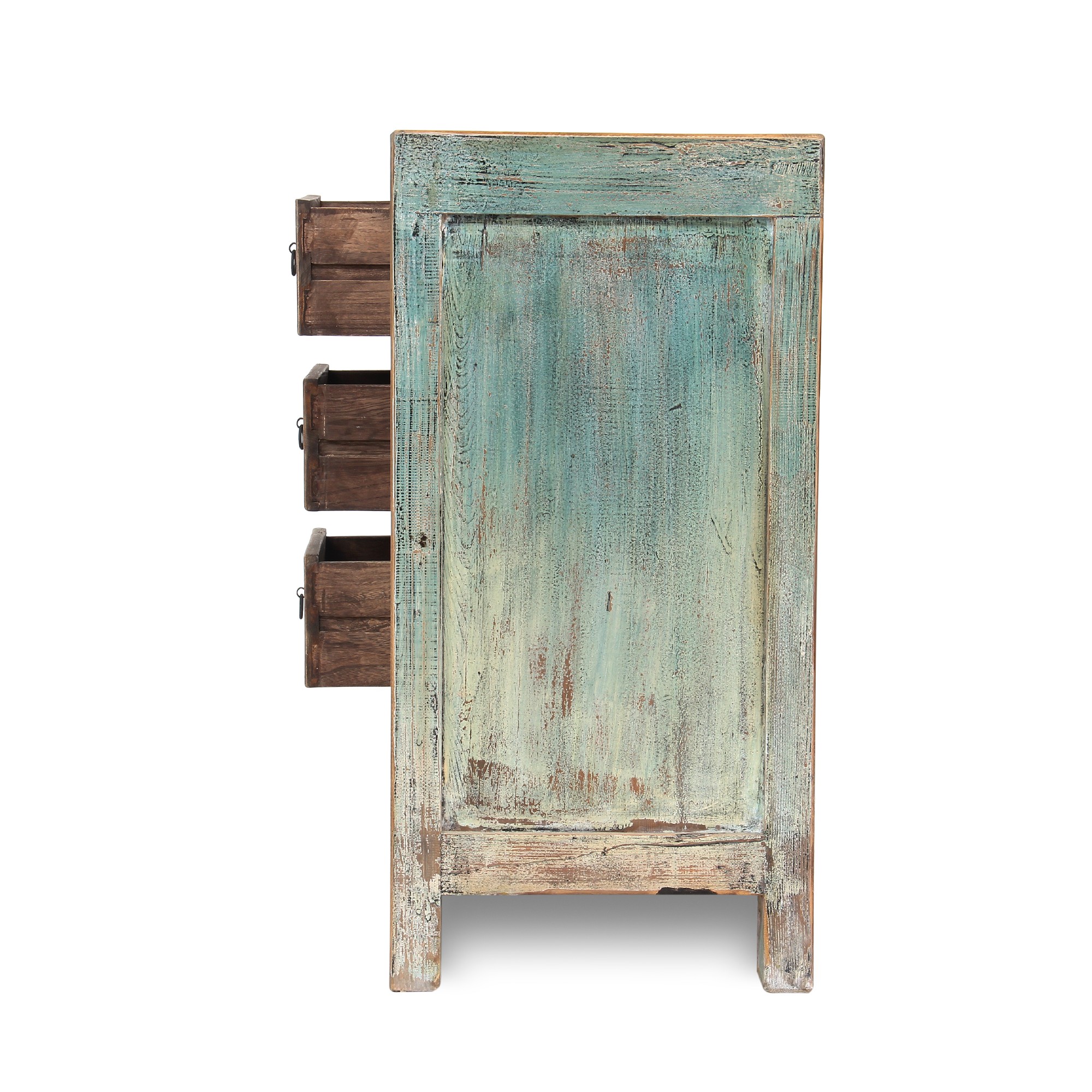Sideboard, 3 Schubladen, 2 Türen, türkis, T 42 cm, B 130 cm, H 85 cm von fischer's lagerhaus