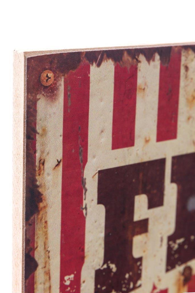 Holzschild POPCORN - bunt - 30x40 cm
