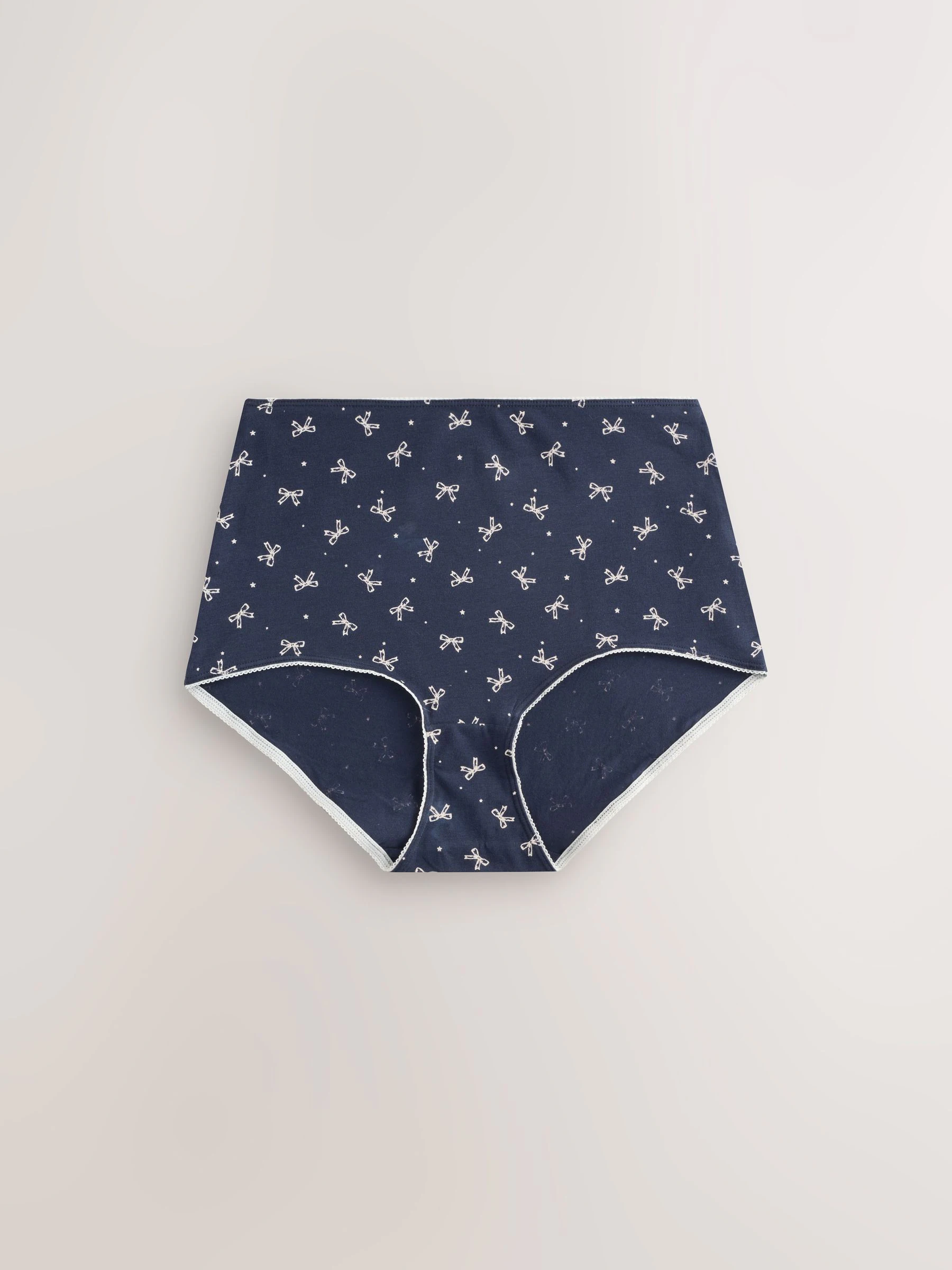 Blue Bows - Set van 7 slips met hoog katoengehalte