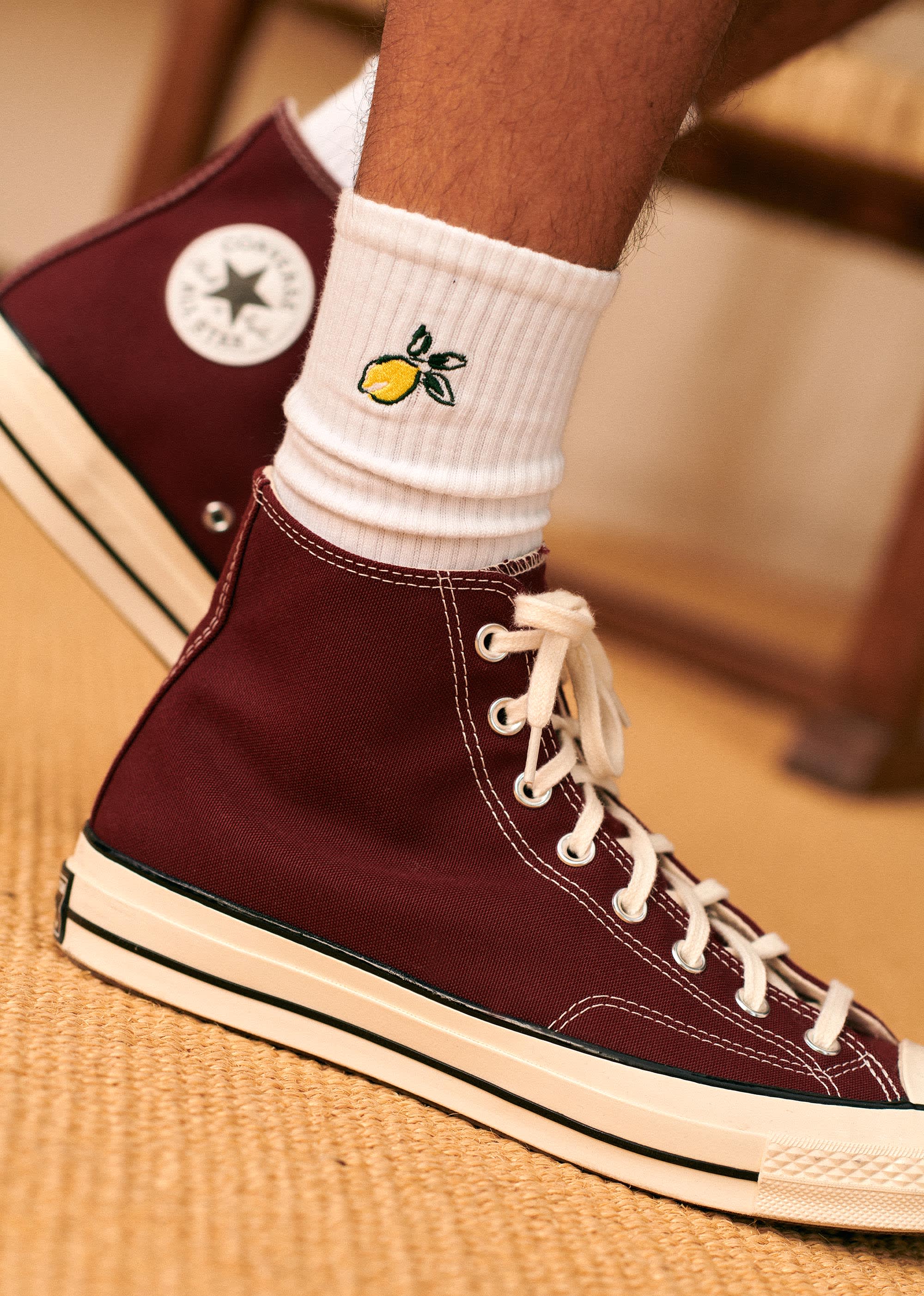 Chaussettes Citron - Blanc - LES COMPOSANTES/DÉCOUVRIR 5906632