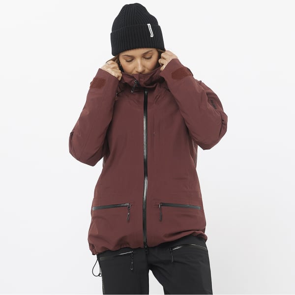 Veste de ski SALOMON ABSOLUTE 3L JKT W RUM RAISIN