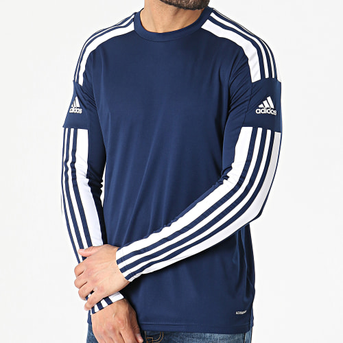 Tee Shirt Manches Longues A Bandes Squad 21 GN5790 Bleu Marine