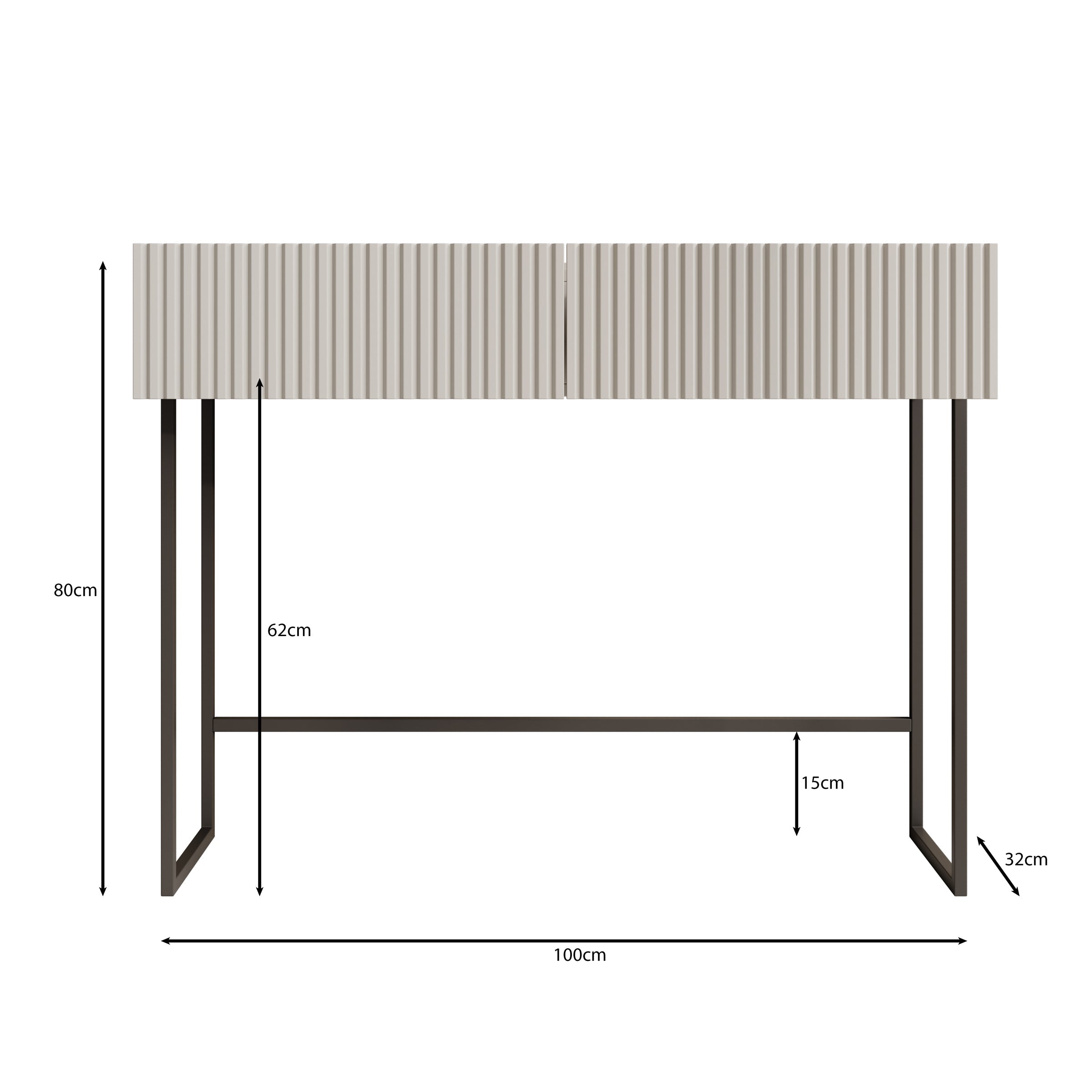 Meubella - Capri - Kaptafel - Beige - 100x32 cm