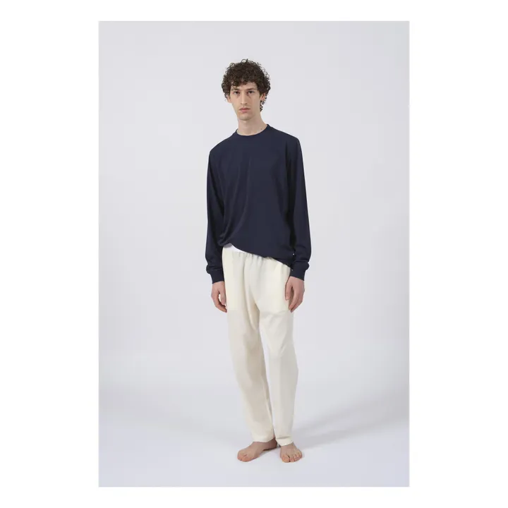 Talc T-shirt Manches Longues Sagace | Bleu marine