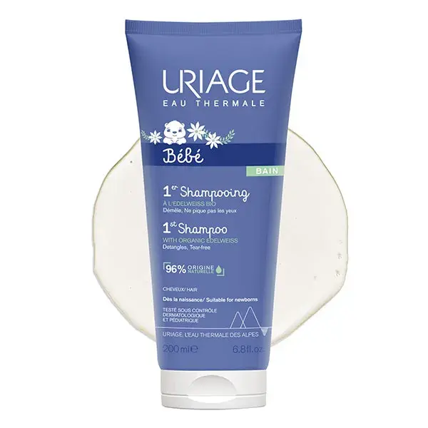 Shampoo desembaraçante extra suave Uriage Baby 1st 200ml