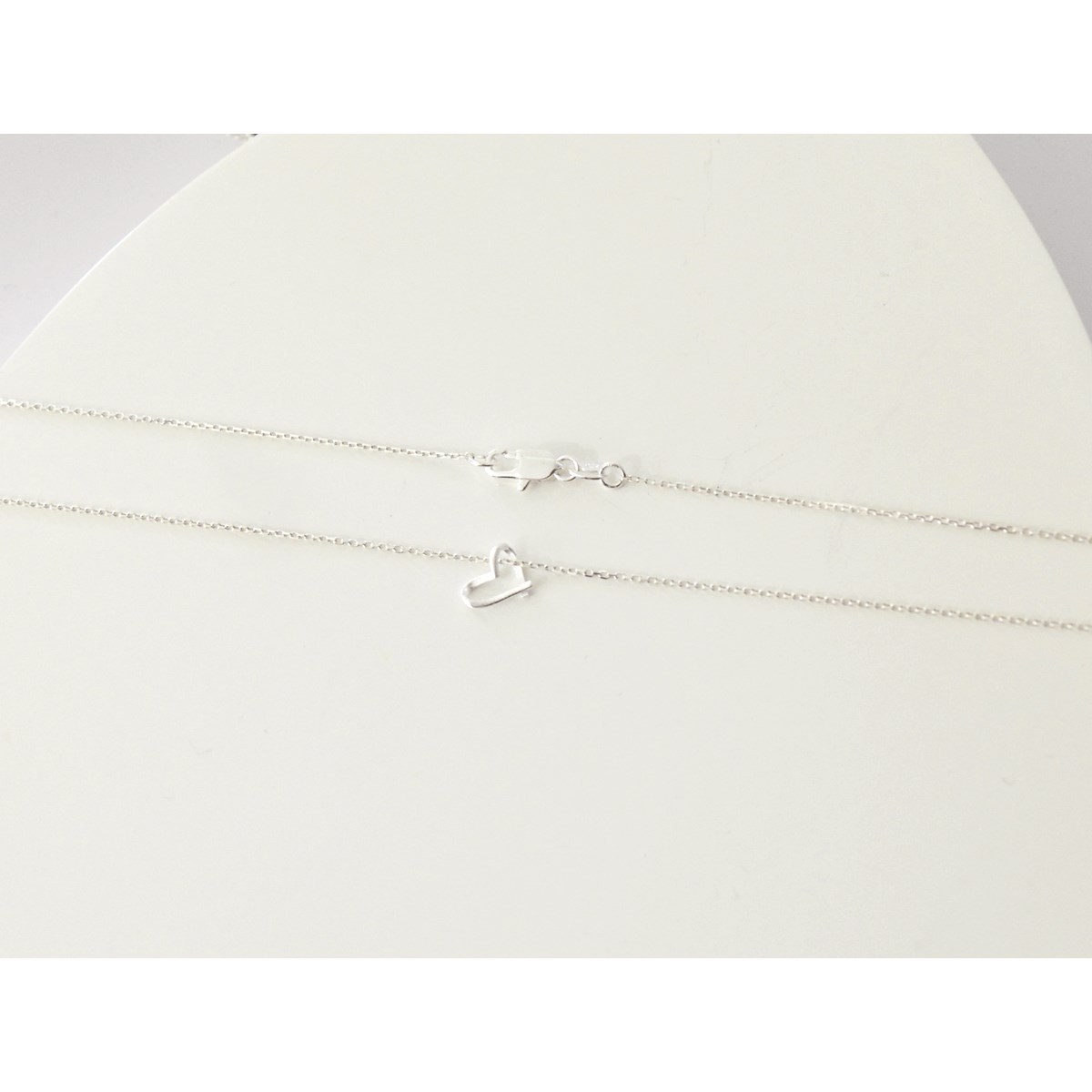 Collier délicat médaille coeur argent 925