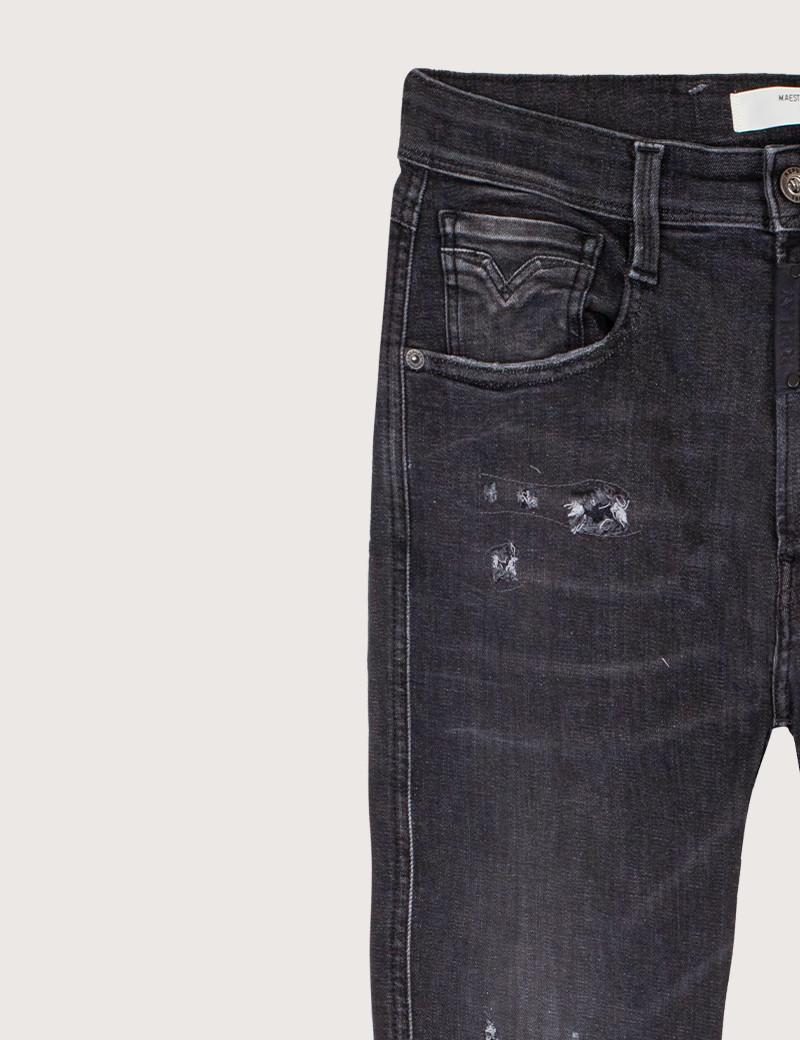 REPLAY JEAN HOMME SLIM ANBASS GRIS FONCÉ M28