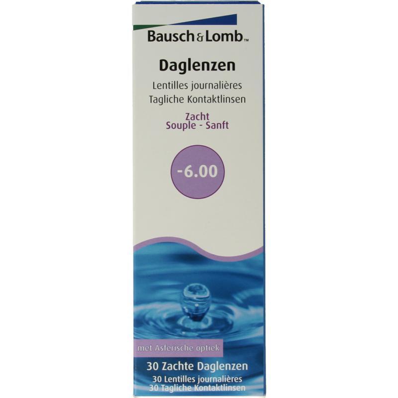 Bausch & Lomb Daglenzen -6.00 30 Stuks