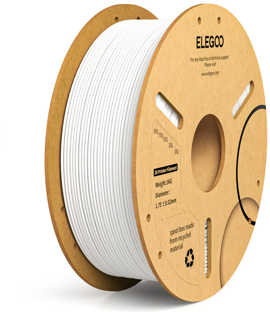 Elegoo  PLA+ White, 1,75 mm / 1000 g    Modifiziertes PLA mit hoher Festigkeit in Weiß