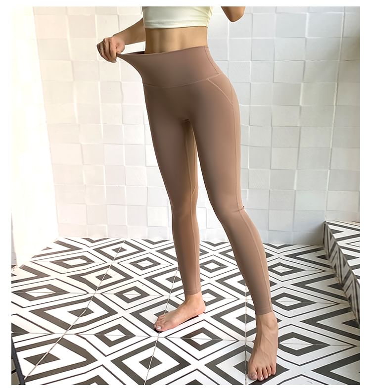 Engiko - Hoge taille effen yogabroek
