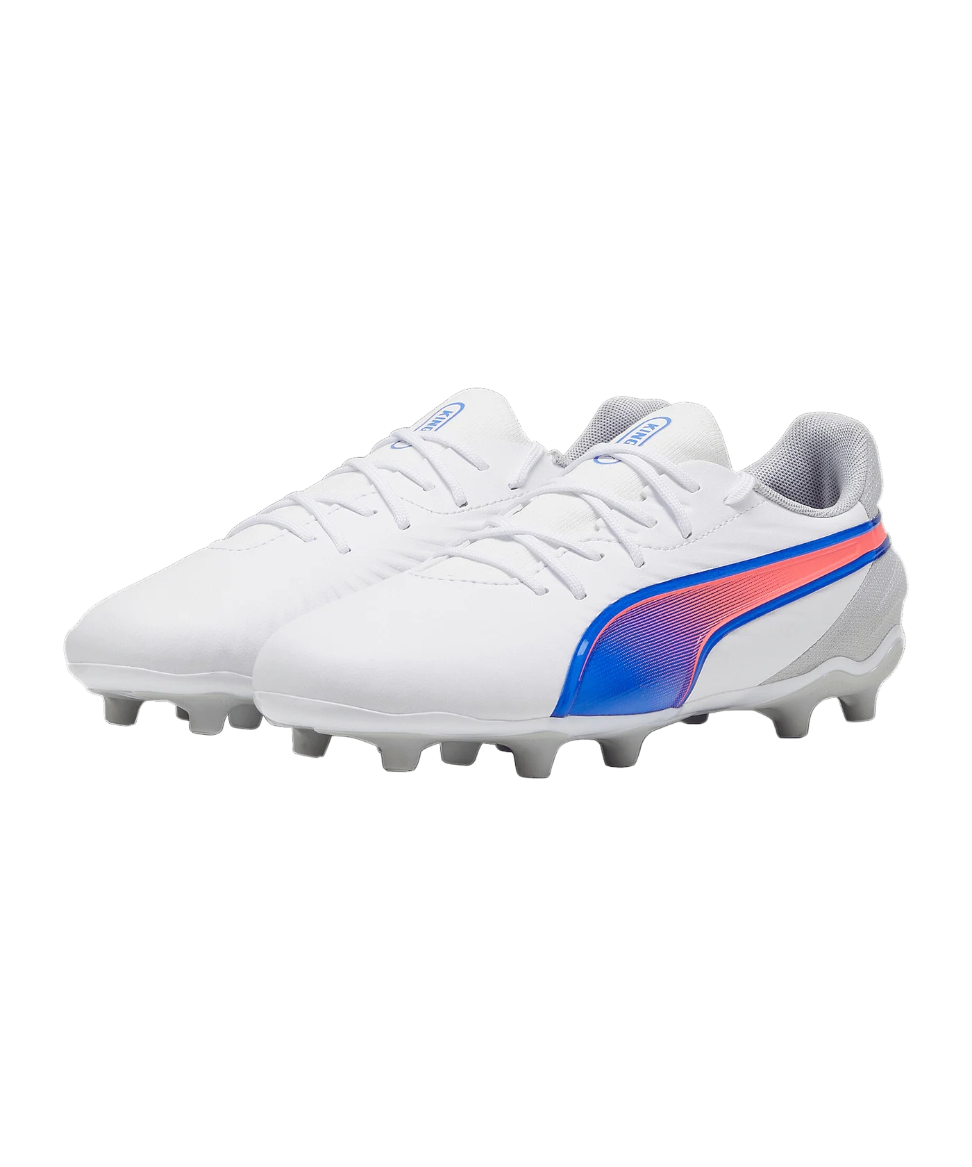 PUMA KING Match FG/AG Formula Jr Kids Weiss Blau F02