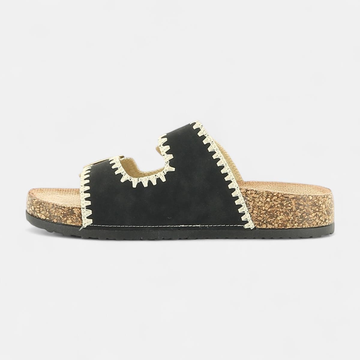 Mules semelle liège Femme noir