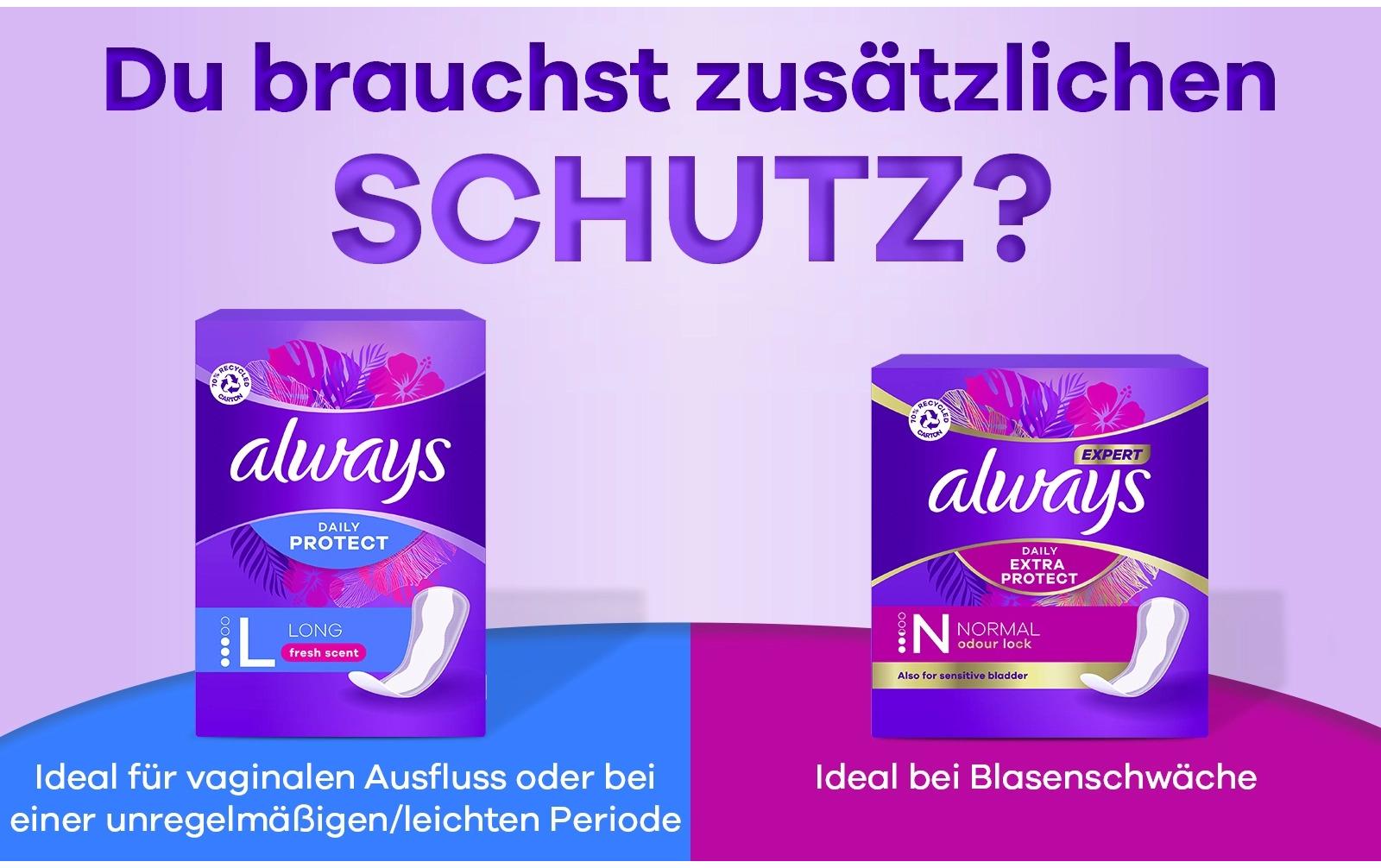 Slipeinlage Daily Fresh Flexistyle Slim 100 StückHochwertige Einlagen mit saugfähigem Kern und Frischeduft