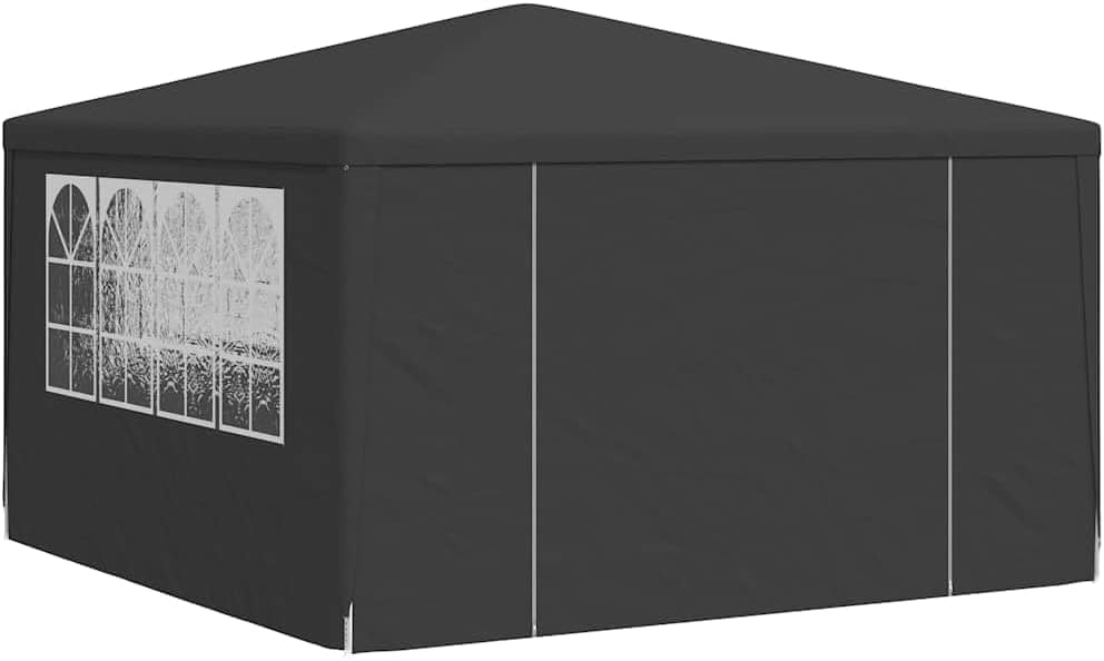 vidaXL Profi Partyzelt mit Seitenwänden UV-beständig Wasserbeständig Pavillon Festzelt Gartenpavillon Gartenzelt Garten Bierzelt 4x4m Anthrazit 90g/m²