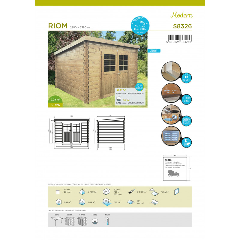 Abri de jardin riom 2980x2380