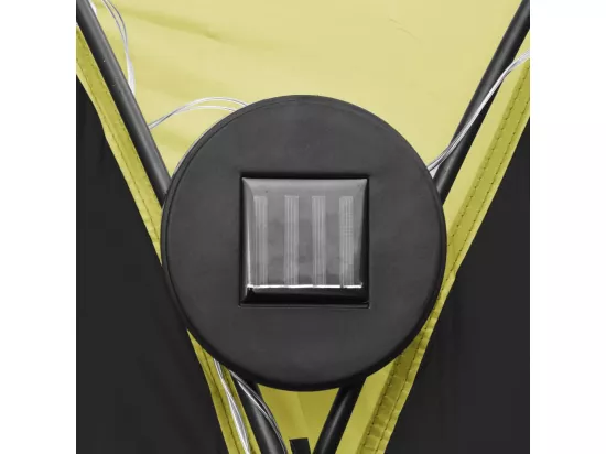 Tente de réception avec LED et 4 parois 3,6x3,6x2,3 m Vert