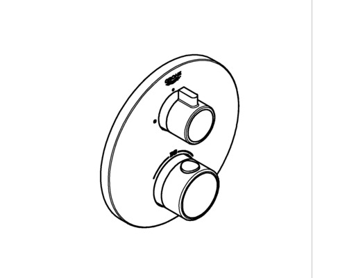 GROHE douchekraan met thermostaat GROHTHERM chroom 24075000