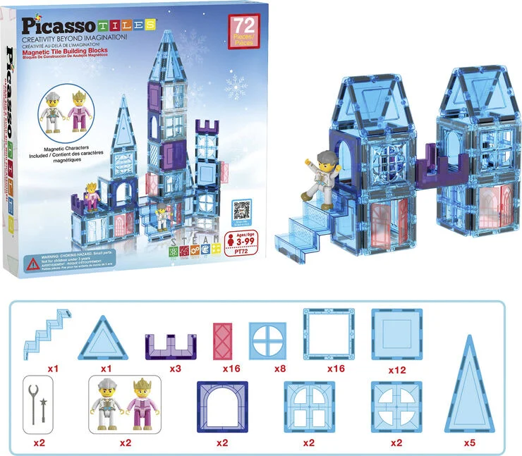 Legetøj Picasso Tiles 72 pc Ice W