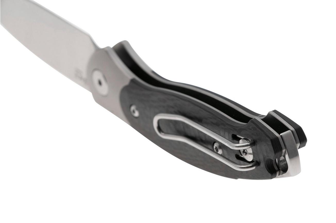 GiantMouse ACE Farley V2 TI-B-CF Satin Elmax, Titanium Bolster, Carbon Fiber, zakmes, Ansø en Voxnaes design