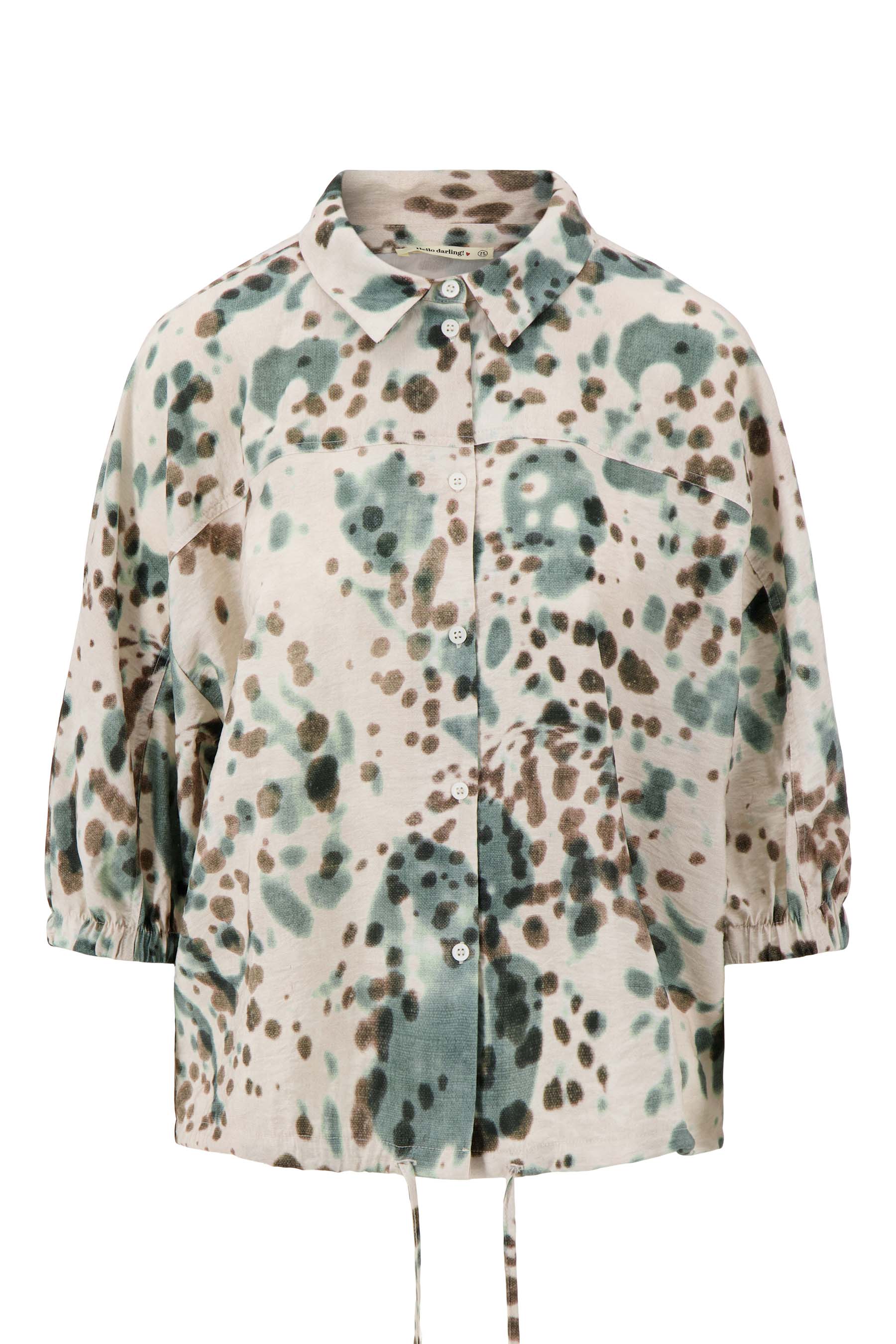 blouse met gevlekte print