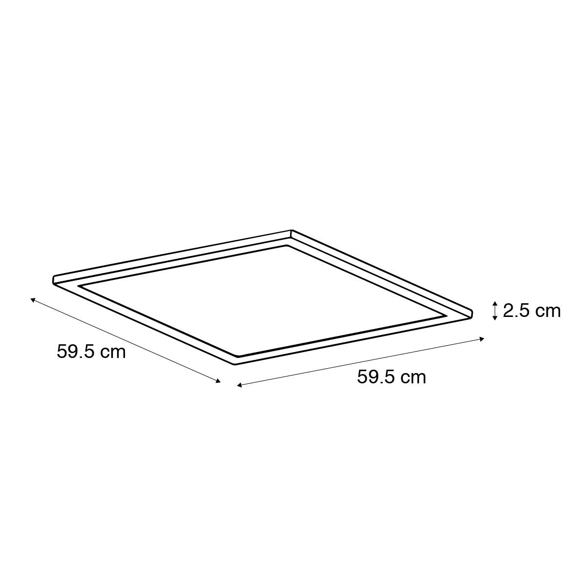 Modern LED paneel wit 59,5 cm incl. LED - Fons
