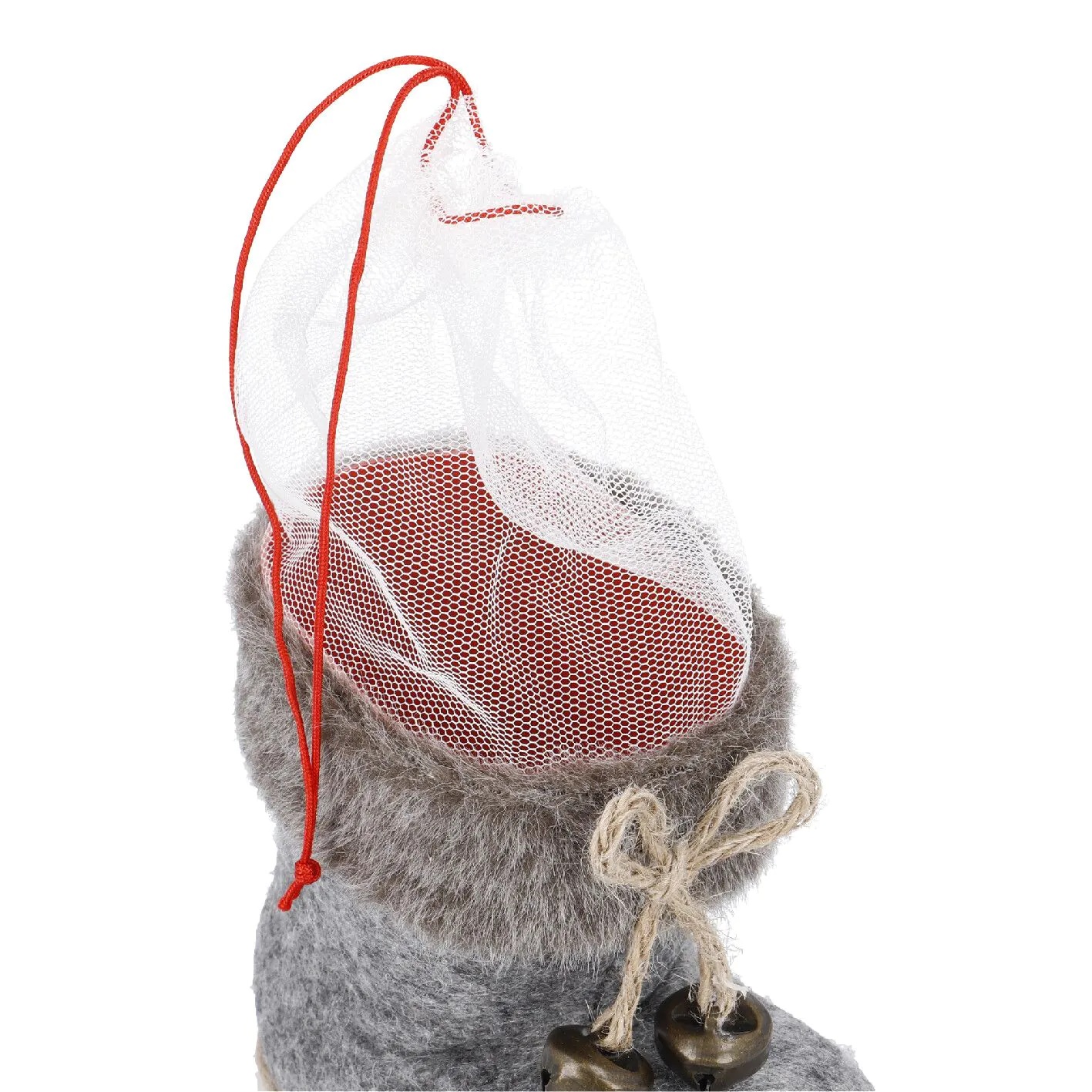 Fellstiefel, grau, 14 cm