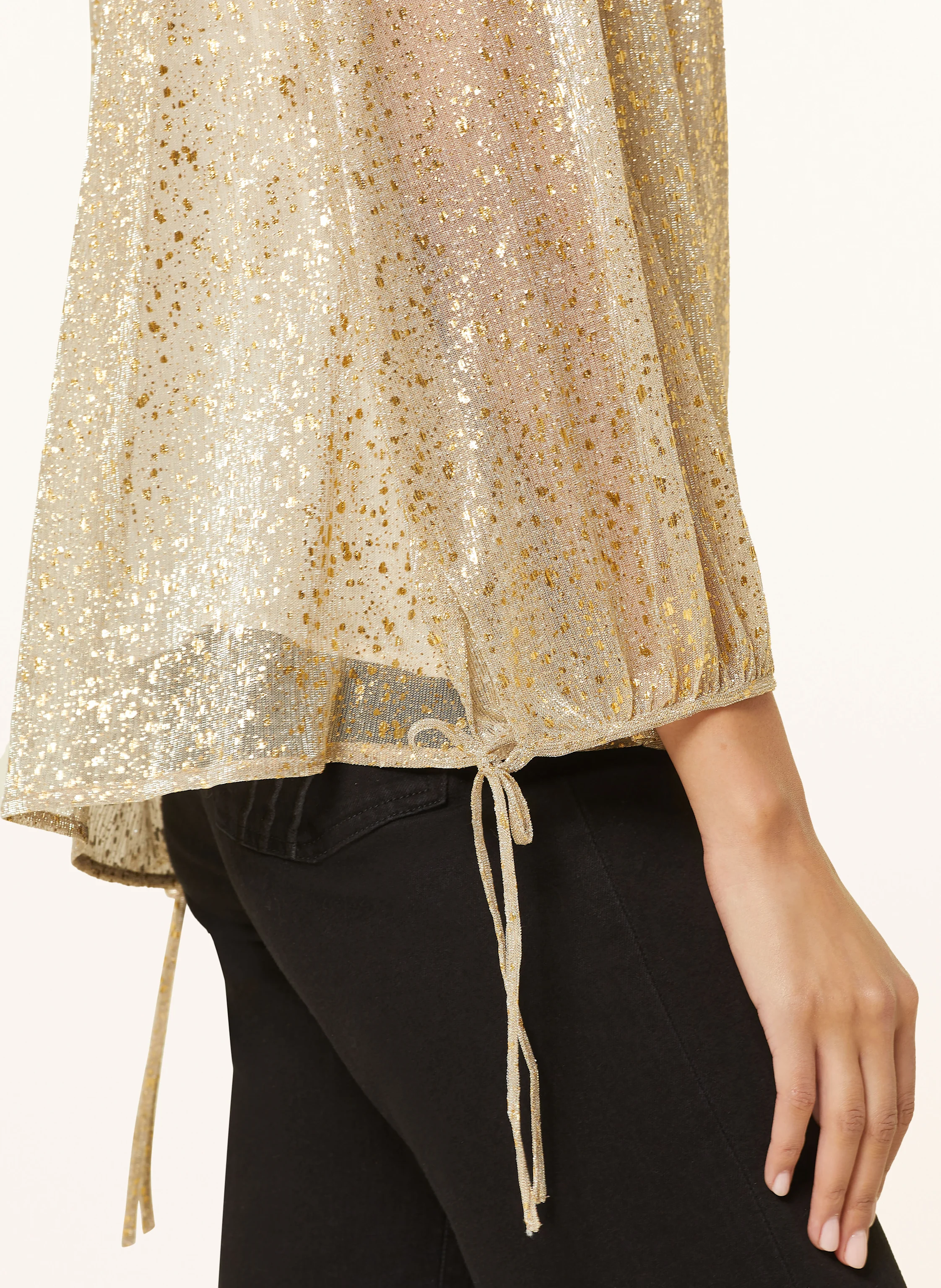 ba&sh Blusenshirt CURTIS mit Glitzergarn und 3/4-Arm
