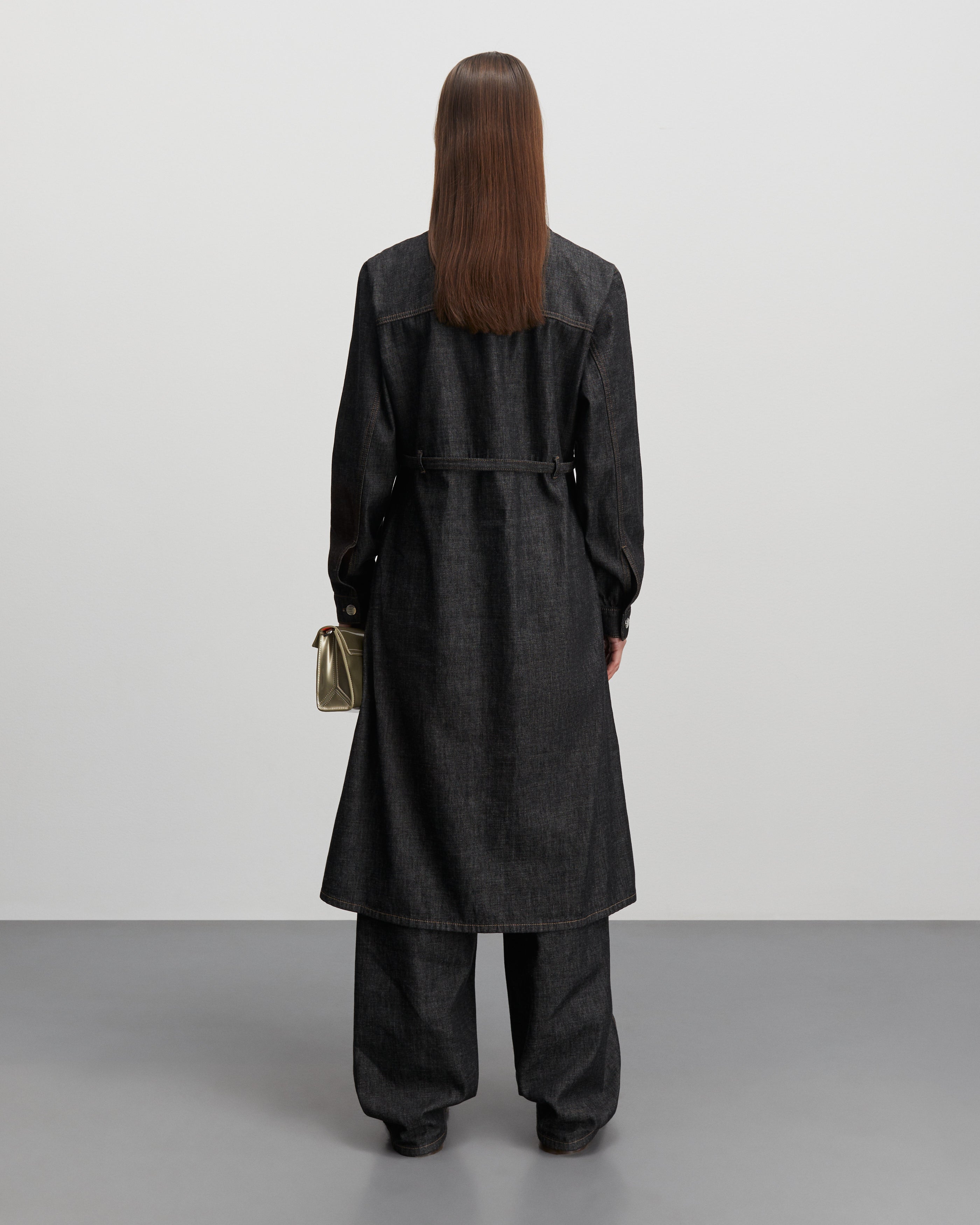 Mads Nørgaard  Soft Svanil denimkjole - Black Melange