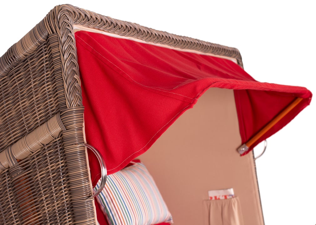 Strandstoel Nordstrand mahonie PE grijs design 585