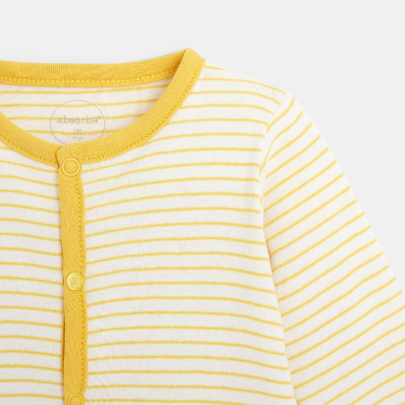 Pyjama bébé garçon en coton bio jaune Absorba Jaune