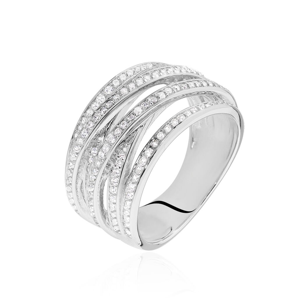 Bague Caledonia Argent Blanc Oxyde De Zirconium