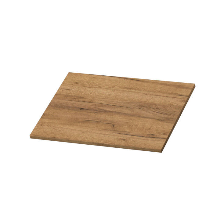 Fontana Bano toiletmeubel ribbelfront warm eiken 40x22cm met mat zwarte waskom