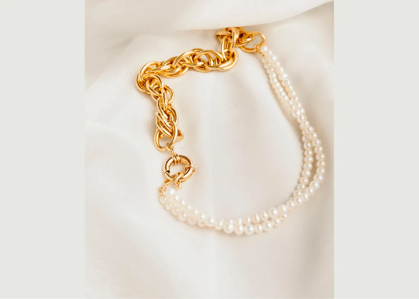 Collier bi-matière ras-de-cou Tara Gisel B.