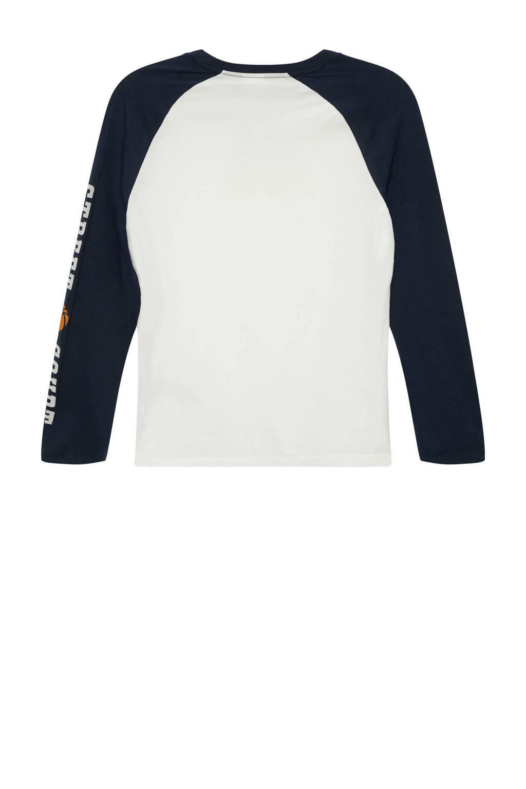 s.Oliver longsleeve met printopdruk wit/donkerblauw