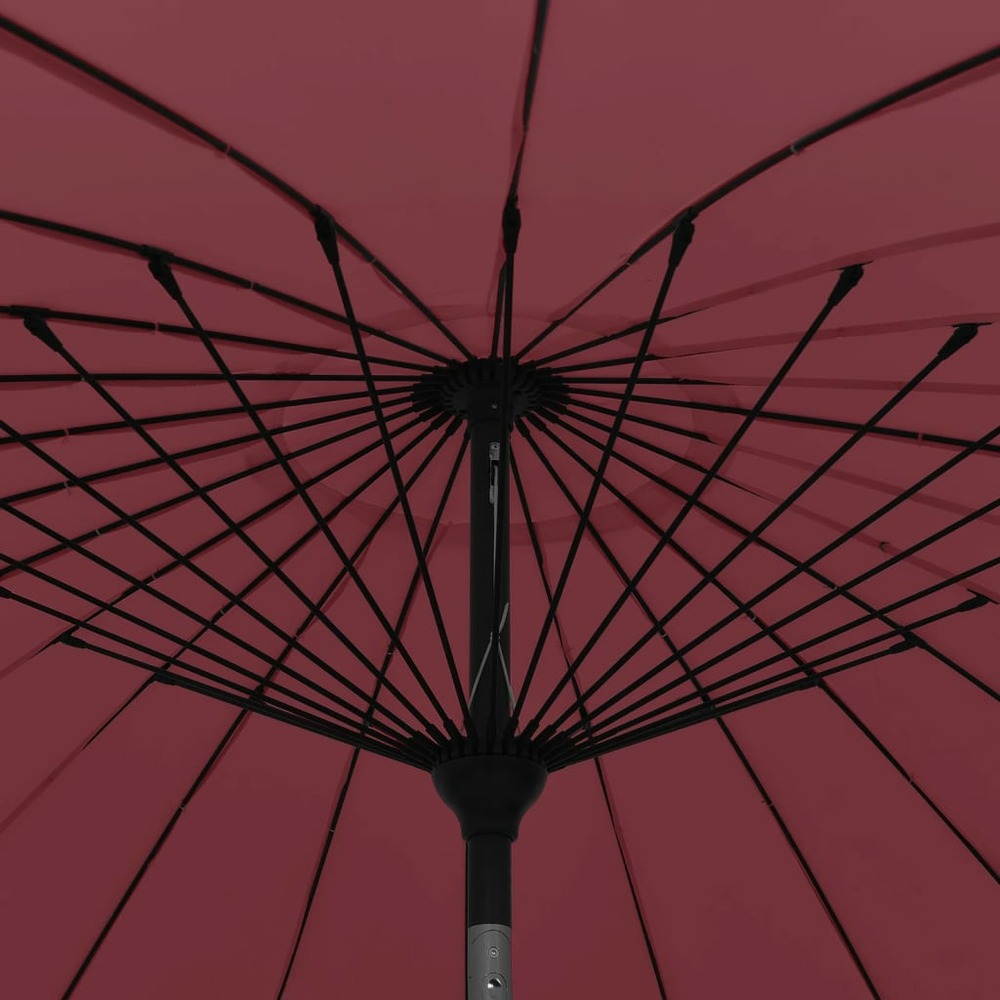 Parasol d'extérieur avec mât en aluminium 270 cm bordeaux