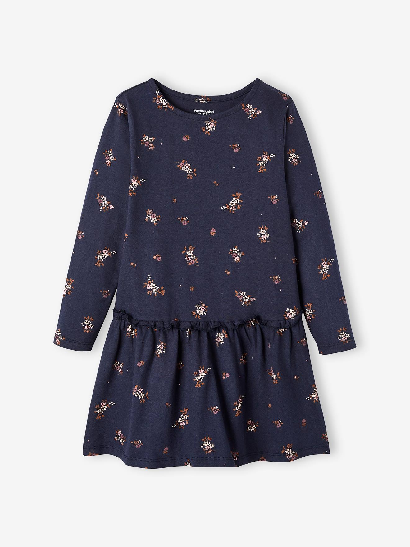 Vestido rosa estampado para meninas