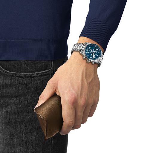 Tissot PR516 Chronograph T149.417.11.041.00 Herreur, Steel/Blue, 40 mm