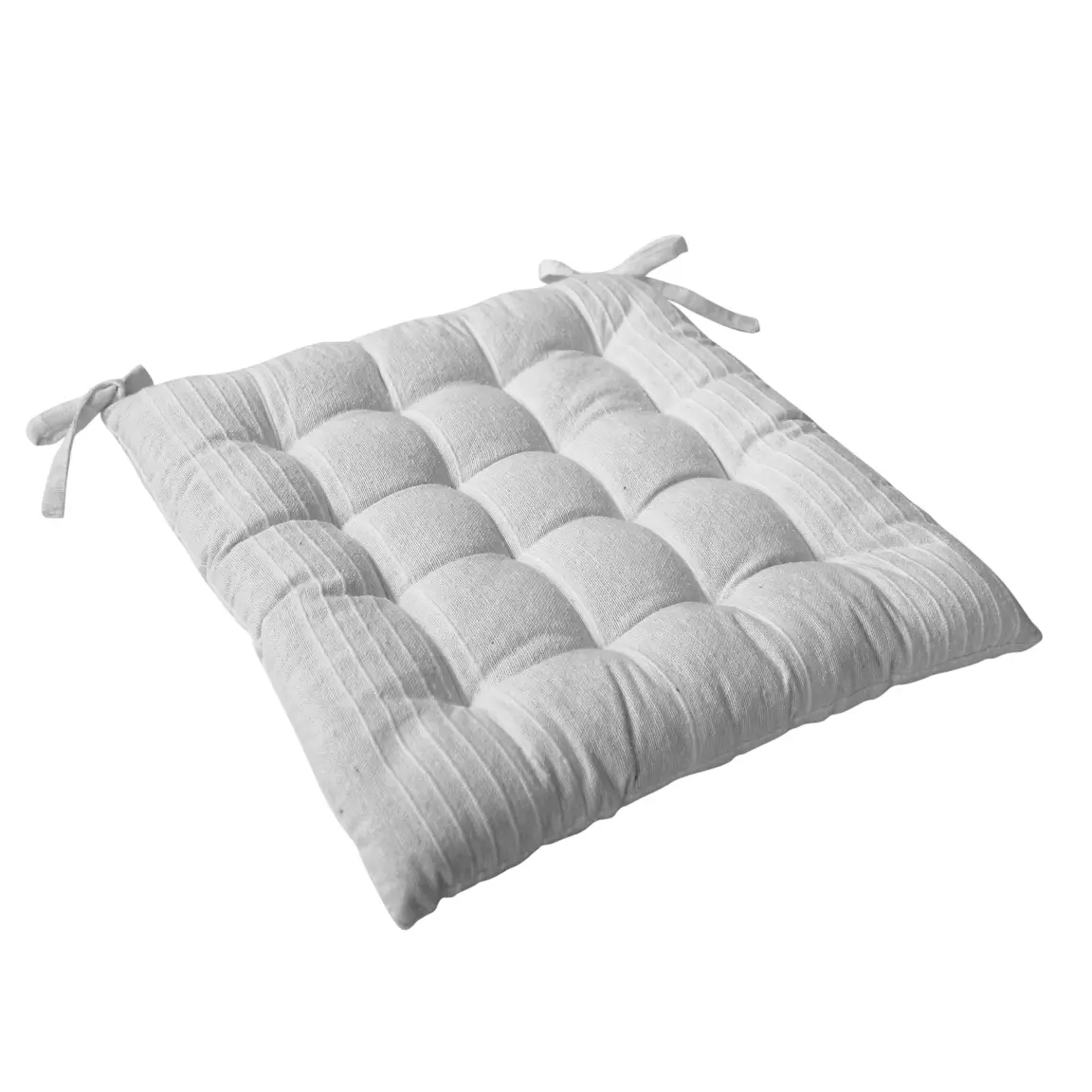 Coussin de chaise carré (38 x 38 cm) Bombay Blanc