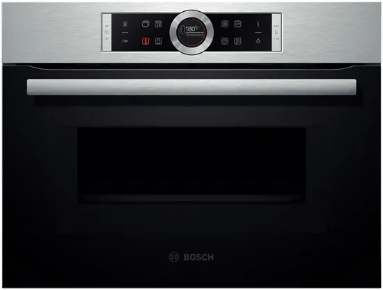 Bosch Serie | 8 CMG633BS1 - Kombinationsovn - til indbygning - niche - bredde: 56 cm - dybde: 55 cm - højde: 45 cm - med selv-rengøring - inox