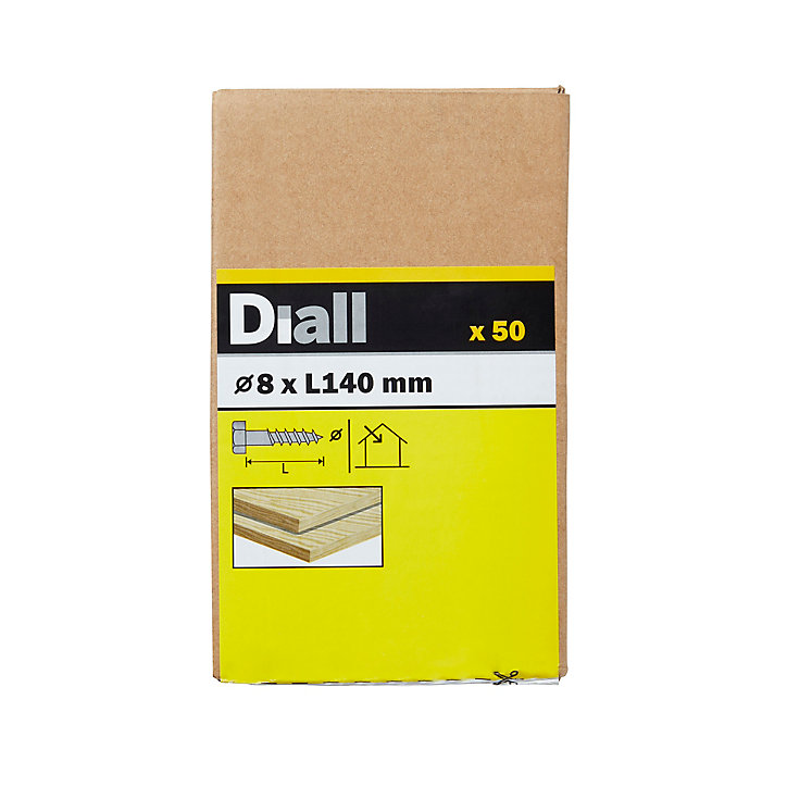 Tirefonds DIN 571 zingués 8x140 mm - 50 pièces