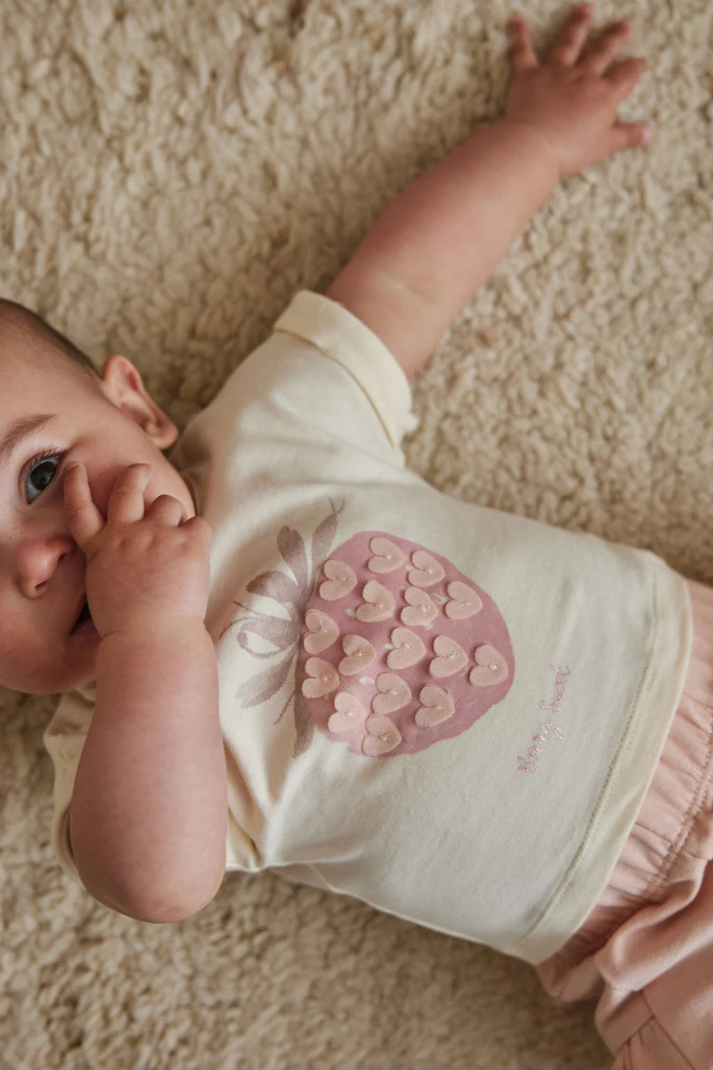 Dirkje shirt + broek lichtroze/ecru