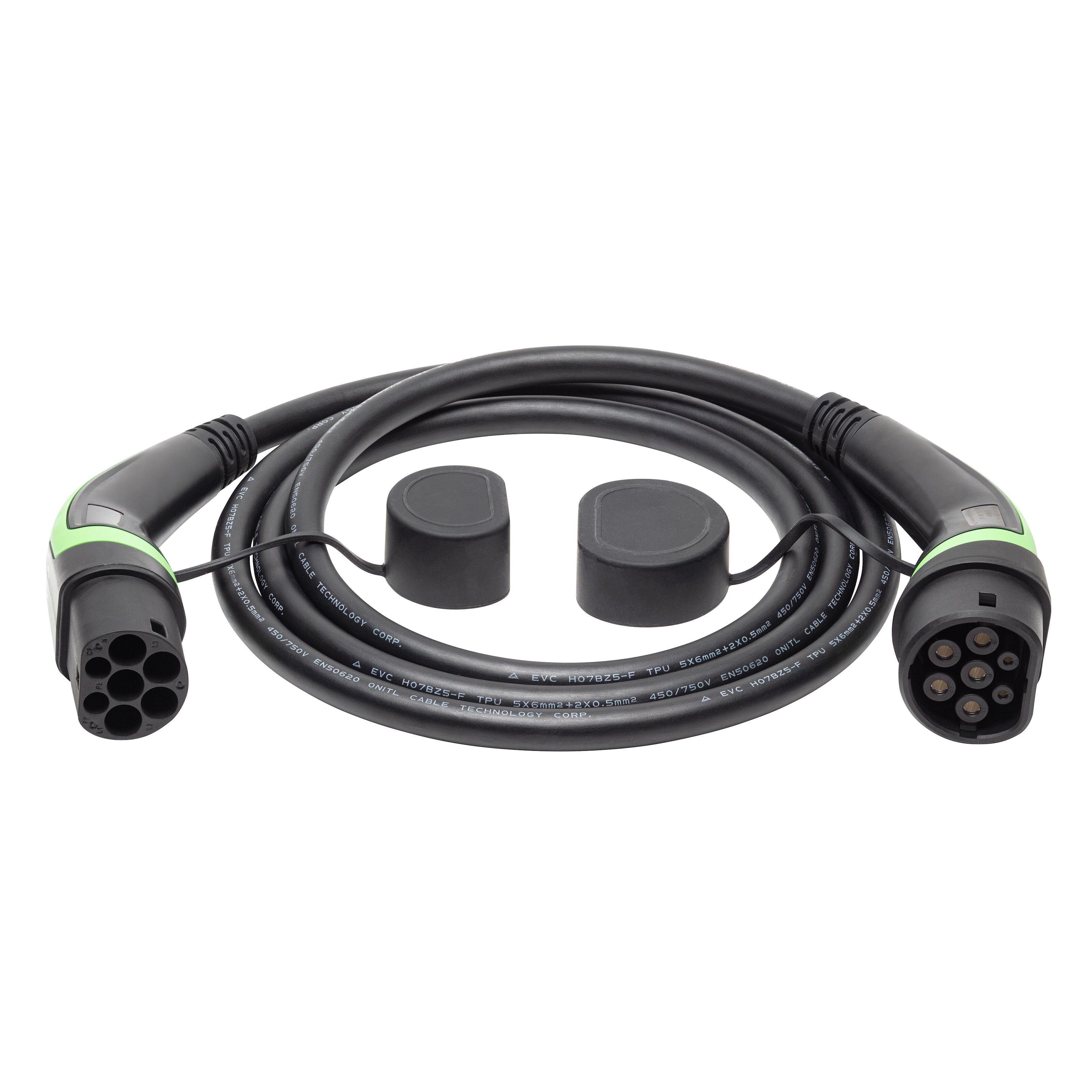 Luxorparts BEV Type 2 Ladekabel for elbil 22 kW 3-faset 2,5 m