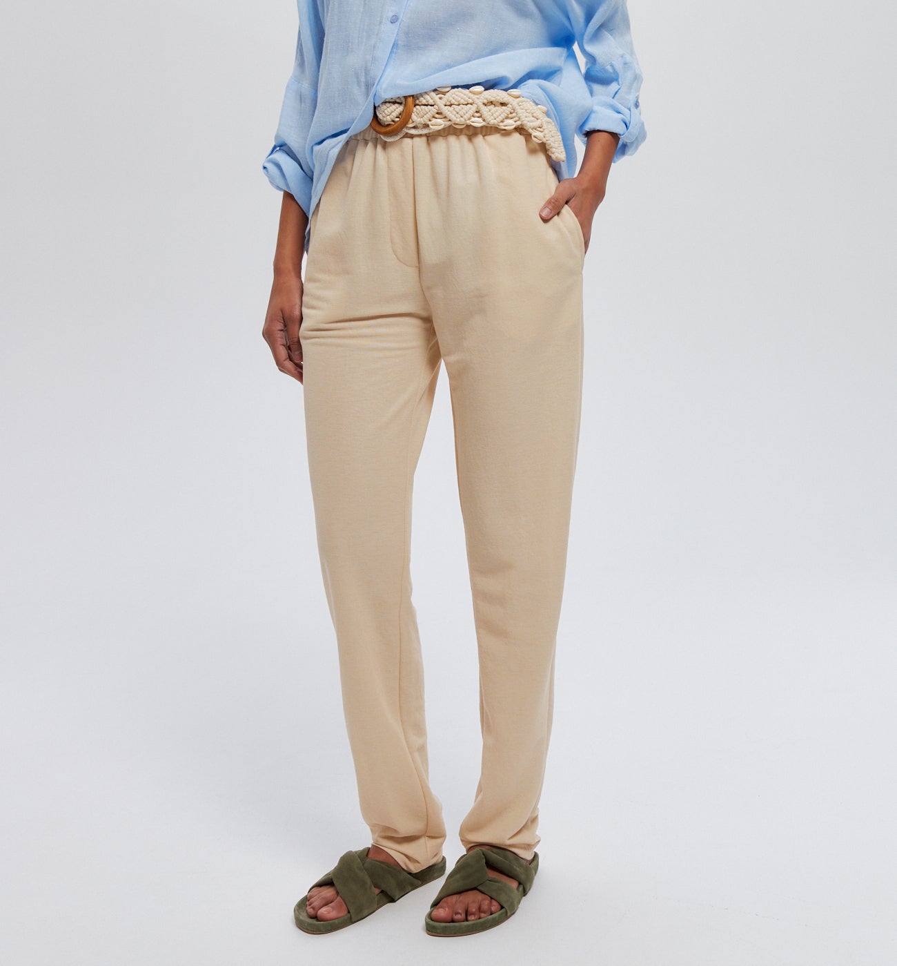 Jogpant uni Femme - Ecru